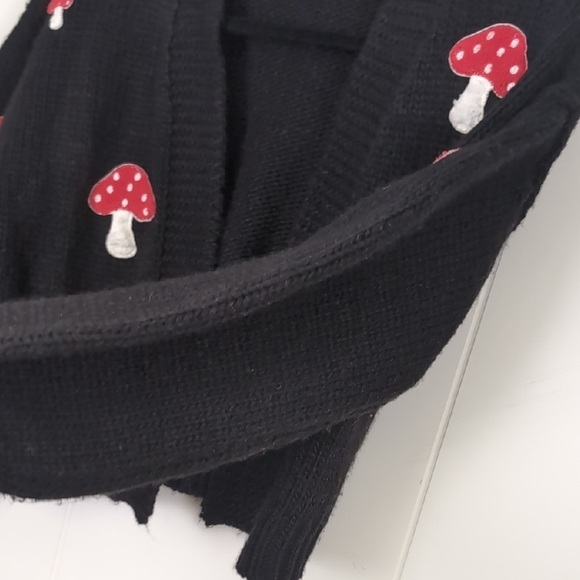 Forever 21 Black and Red Mushroom Cardigan Sweater - Picture 5 of 5